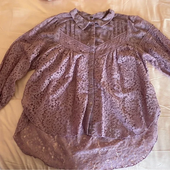 Free People Outwest Top in Lilac - Picture 4 of 10